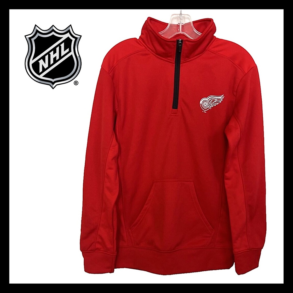 NHL Detroit Red Wings Men’s Fleece Quarter-Zip Pullover Jacket Size (XL)